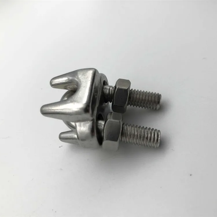 DIN741 Standard Stainless Steel Wire Rope Clip U-Bolt Clamp with Zinc Finish