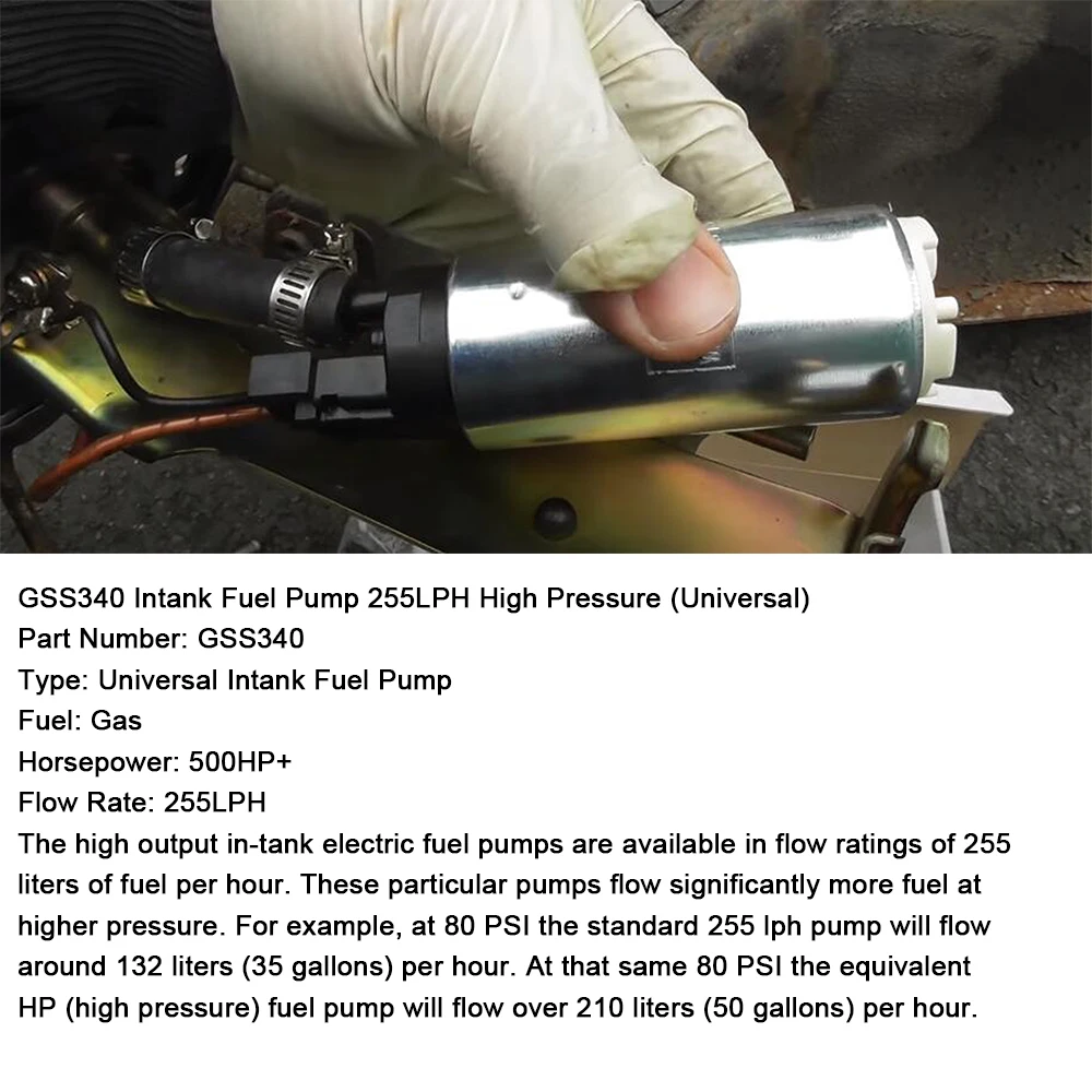 390300 FUEL PUMP for Mustang SVO 2.3 SVT Cobra GT LX Capri V6 V8 1986-1997 340 For BMW E30 E36 E46 316i GSS340