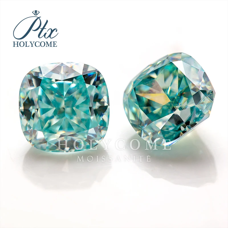 Holycome sky blue GRA certificate VVS fancy cut loose gemstones thailand blue moissanite stone