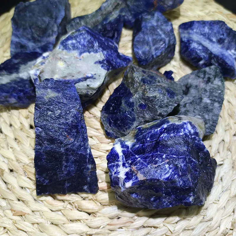 Sodalite  Rough Stones Natural Healing Crystal Mineral Specimen Sodalite  Raw Stones for Collection