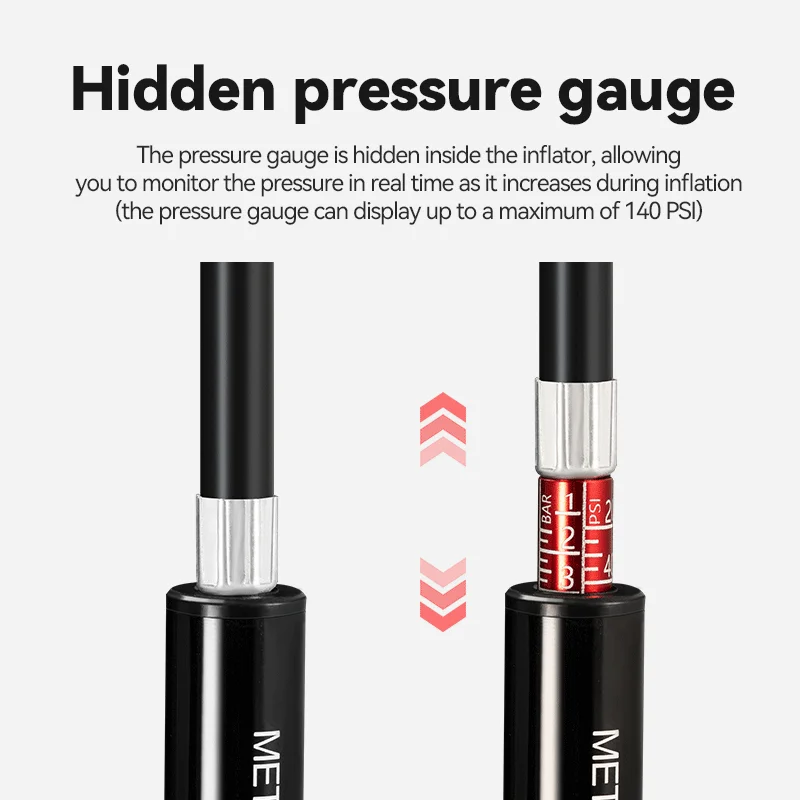 ROCKBROS Lightweight Mini Bicycle Air Pump Hand Pump for Basketball Motorcycle Multifunctional Mini Bicycle Stand Foot Pump