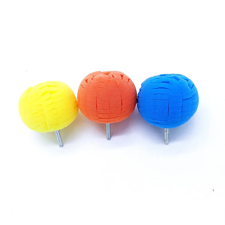 Car Buffing Sponge Pads Shank Sponge Cone Metal Polishing Sponge Foam Ball Polisher Car 3 Pack