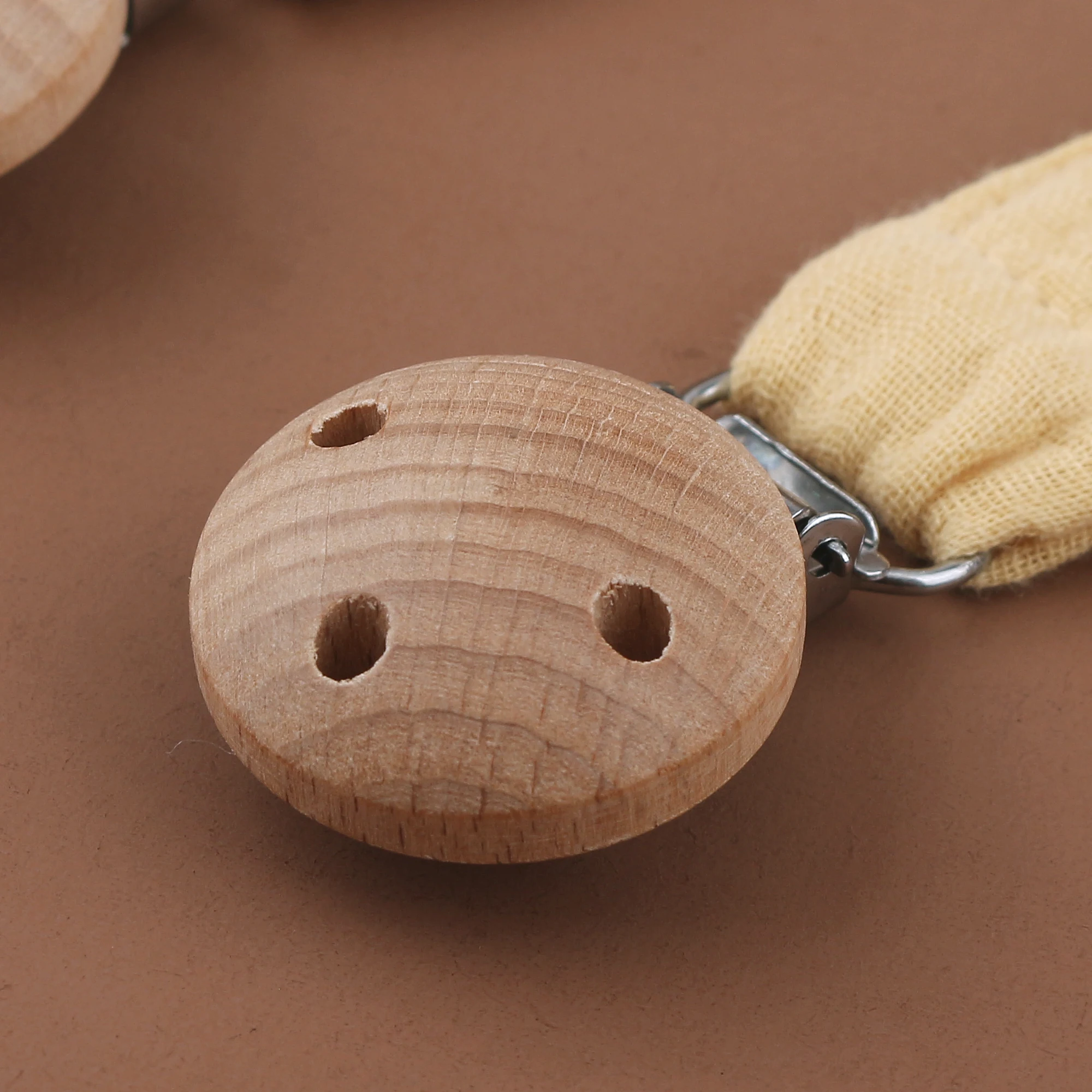 Fashion custom handmade pure color, brand new animal teeth, baby super like animal head pacifier, beech wood clip