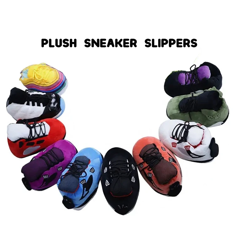 Wholesale Unisex One Size Winter Warm Plush Slippers Cute Home Sneakers Men Women Cotton Floor Shoes Stuffed Animal Toys House