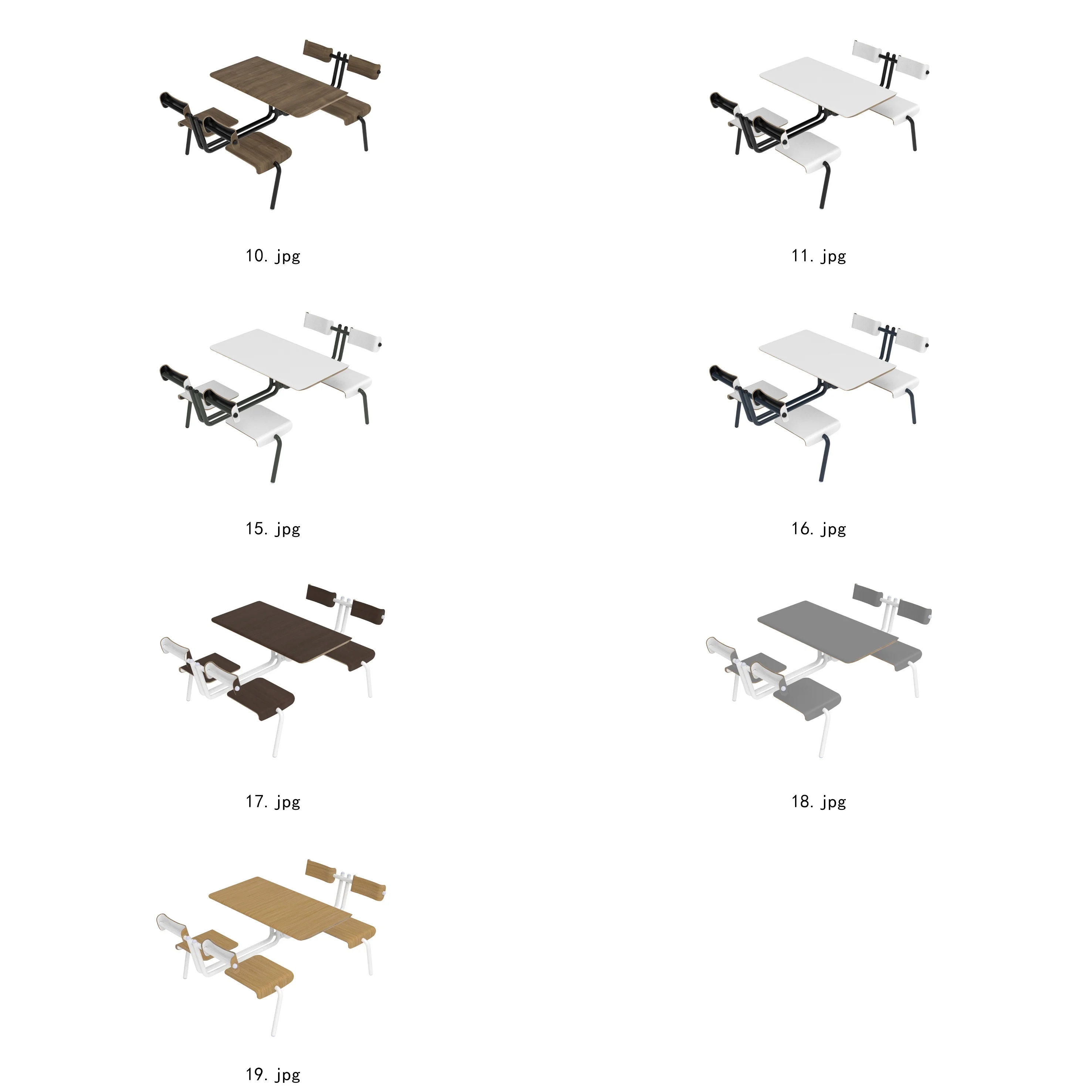 company school canteen project solution Industrial Iron Base dining ot set solid wood K/D packing restaurant chic coffee table