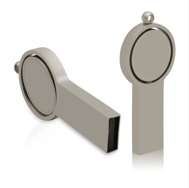 Factory direct cheap metal keychain rotatable usb stick customize flash drive