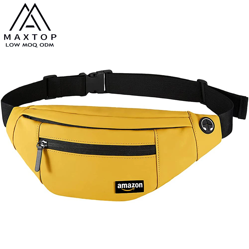 high quality new arrival large capacity pu leather waist bag running tactical waist bags for women fanny pack