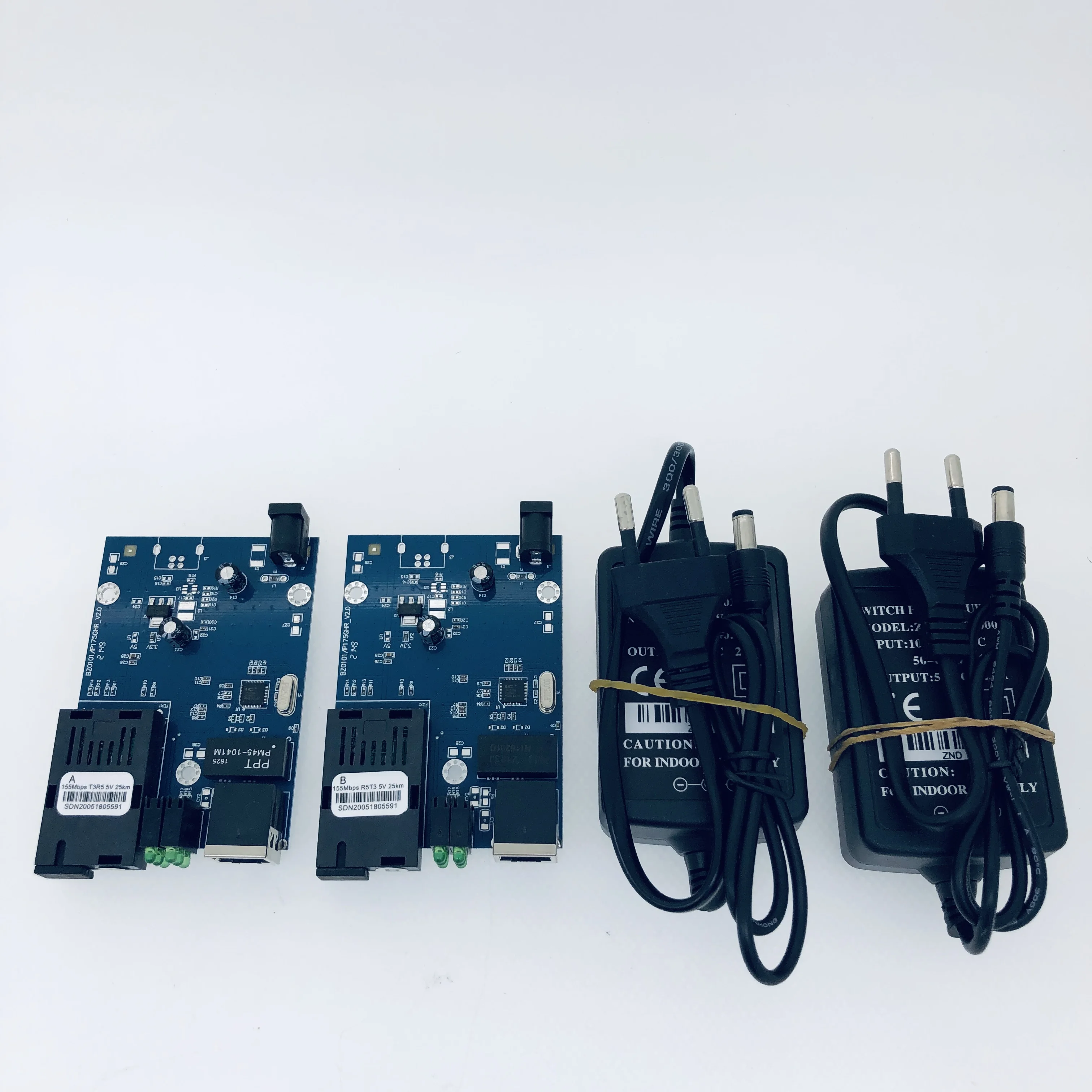 RTXMC Fiber Media Converter Singlemode Single Fiber 10/100m 25km 1 Rj45 1 Sc Connector Optical Media Converter Pcba Board A Pair