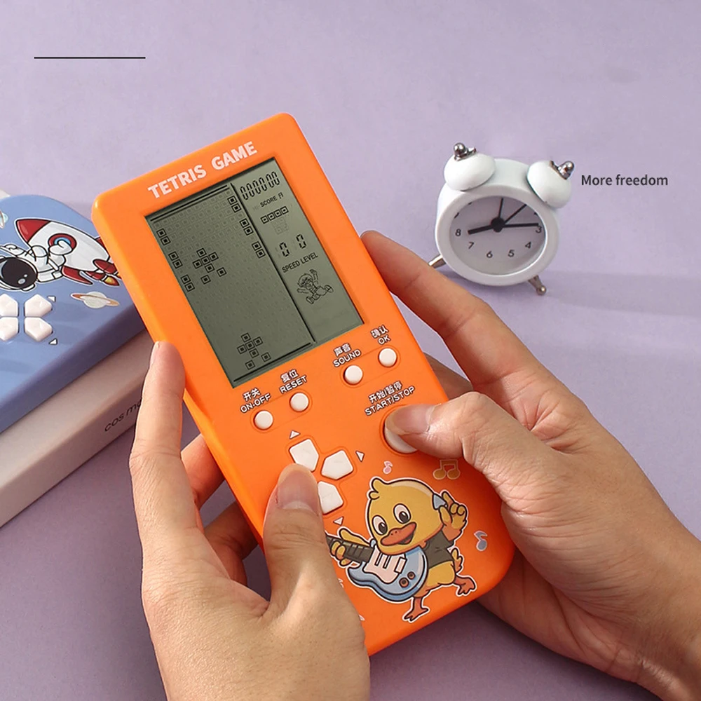 New products Handheld Game Console Tetris Big Screen Button Built-in Multiple Game Childhood Classic Tetris Retro Electronic Toy