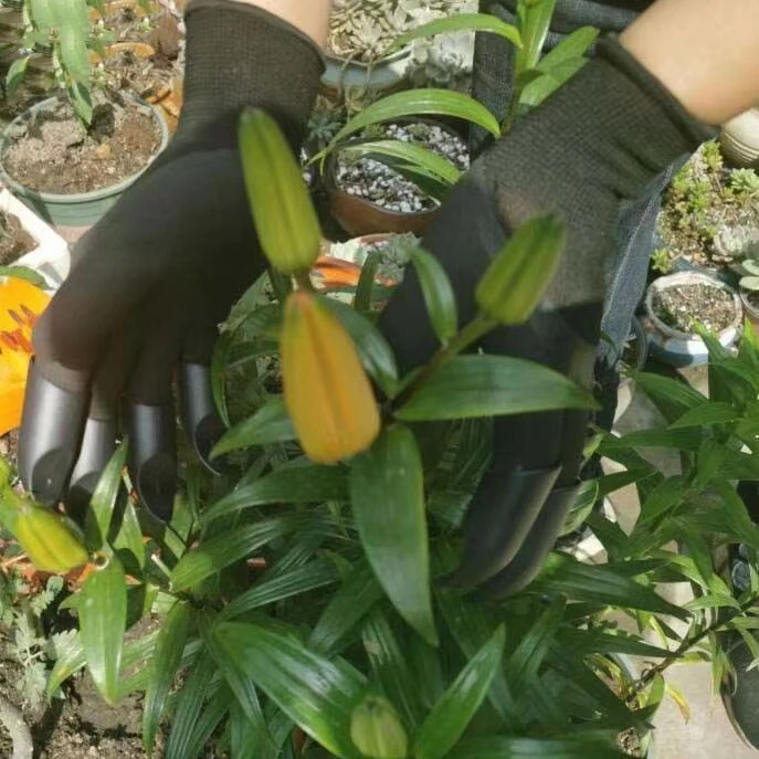 Digging Breathable Waterproof Digging Planting Garden Gloves With Single Double Fingertips Claws