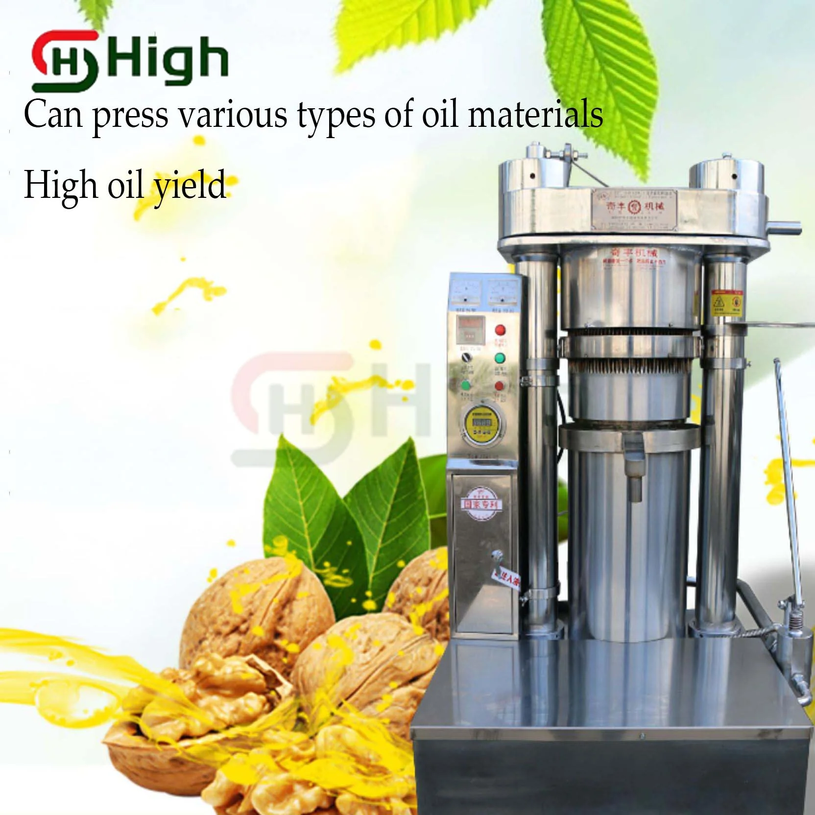 Hydraulic Cold Oil Press Machine Sesame Coconut Mustard Semi-automatic Oil Pressers Extraction Chili Peanut Walnut Cocoa butter