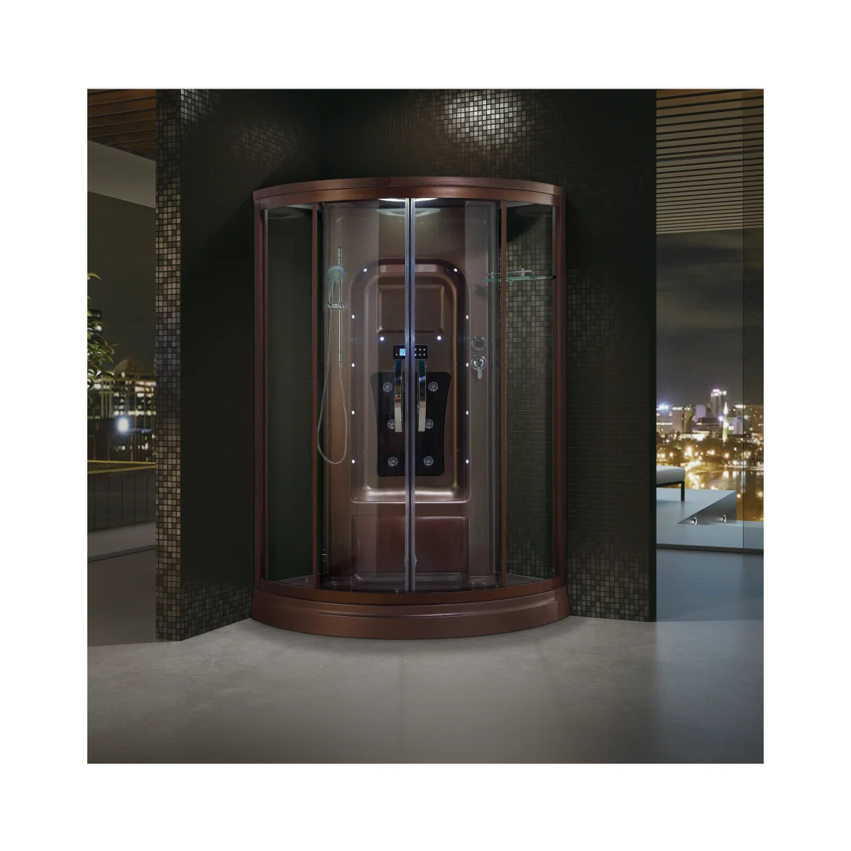 Hotaqi shower steam sauna room with control panel and suitable for hotel, villa and project, indoor home and family use, cafe
