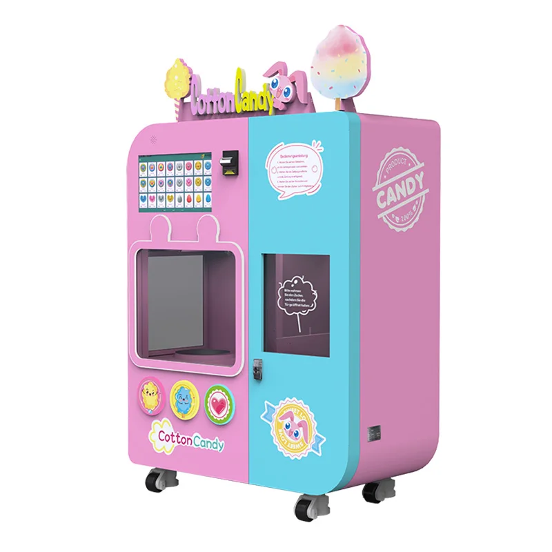 2024 New Style full Automatic Commercial automatic cotton candy vending machine buy machine cotton candy