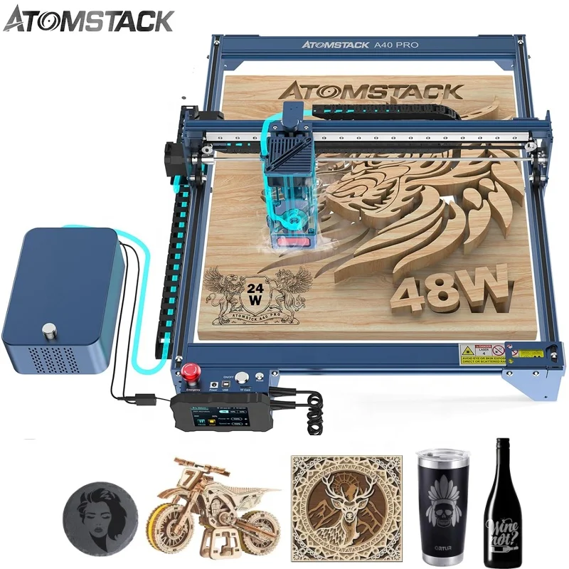 Atomstack A40 S40 X40 Pro 210W High Performance Automatic Wifi Laser Diy Personalized Wood Metal Laser Engraving Machine