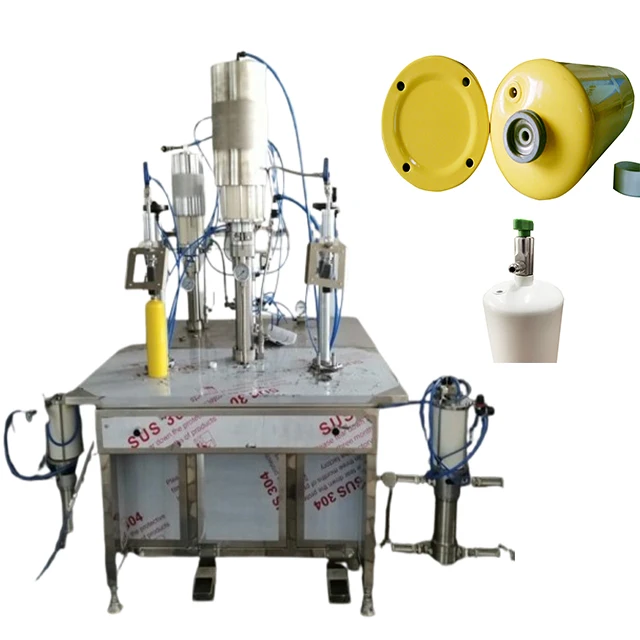 Полуавтоматический аэрозольный хладагент R134A машина для наполнения пропана под колпачком