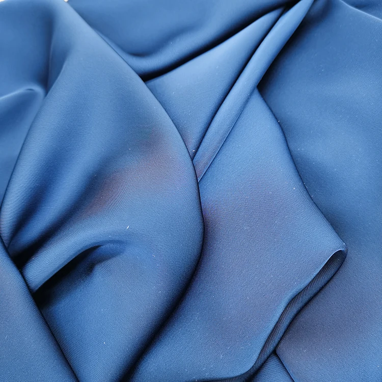 high quality In stock quick shipment polyester spandex sateen satin  Fabric Wrinkle Free for dress pants blouse haute couture