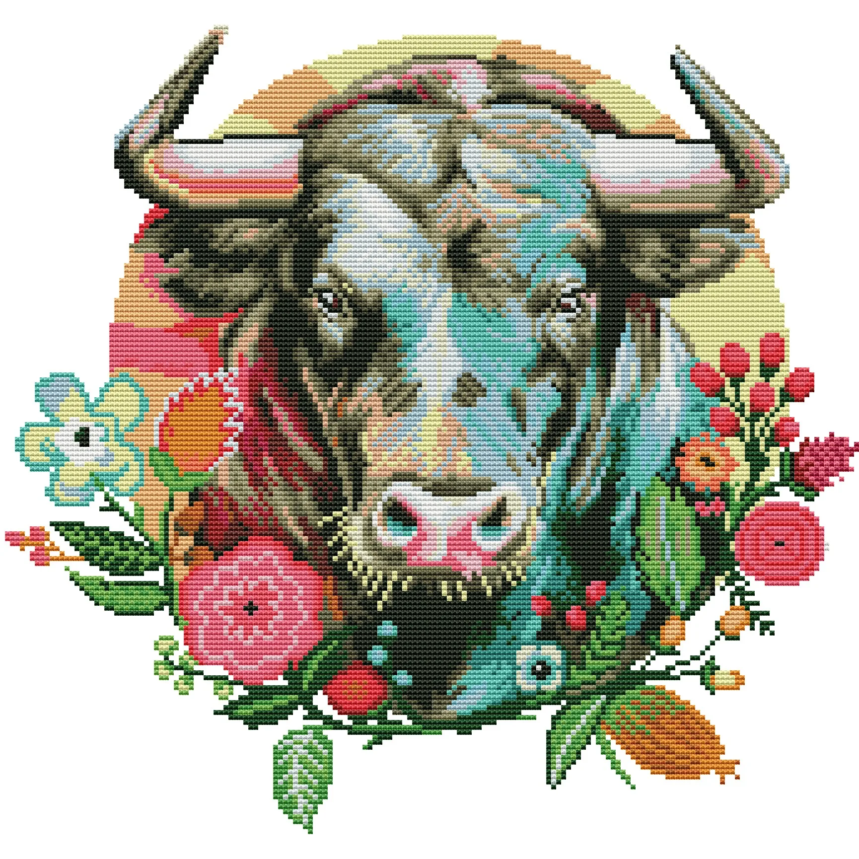 Valliage pattern diy needlepoint  hand embroidery cross stitch kits