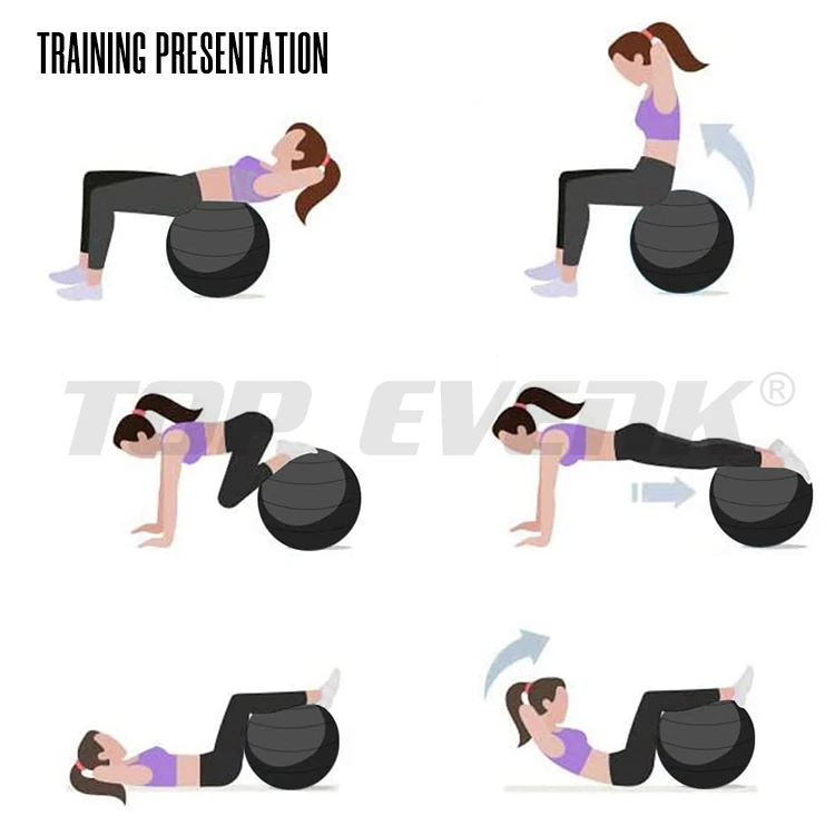 Wholesale Custom 55 cm 65 75 Gym Fitness Exercise Anti Burst Yoga