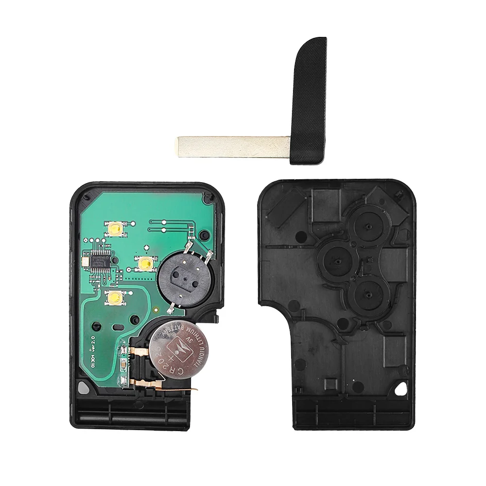 KEYYOU Smart Key Card For Renault Megane II Scenic II Grand Scenic 2003-2008 433mhz PCF7947 Chip ID46 3 Button PCB No Logo