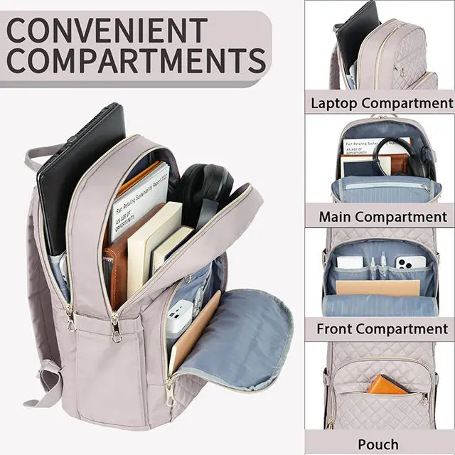 Custom 17 Inch Laptop Backpack for Women Men Fashion Computer Work Bag Large Capacity Waterproof with USB Port