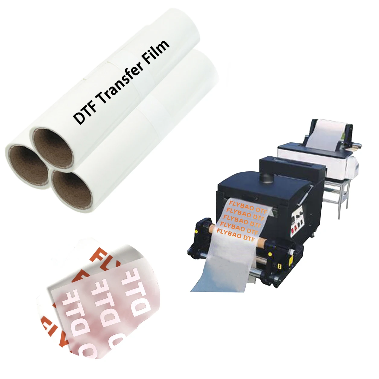 Durable Double-Sided DTF Film 60cm Roll Thickness 75u DTF Transfer Film for garment printing