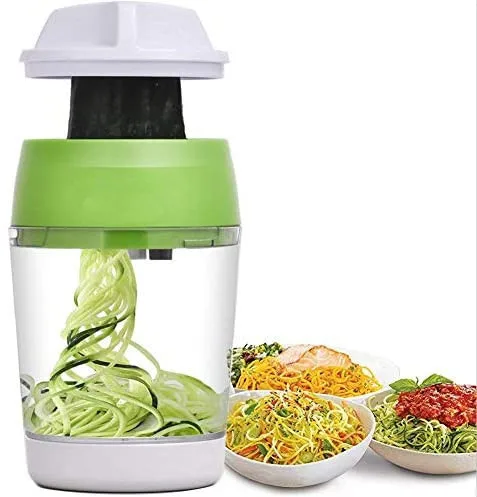 Wholesale Adjustable Cutter With Container Noodle Maker Spiral 5 In 1 Spiralizer Vegetable Slicer