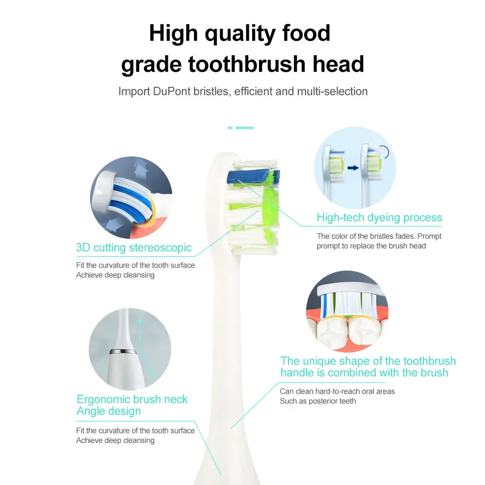 Portable Best Travel Whitening Sonic Toothbrush IPX8 Waterproof Smart Timing Electric Toothbrush