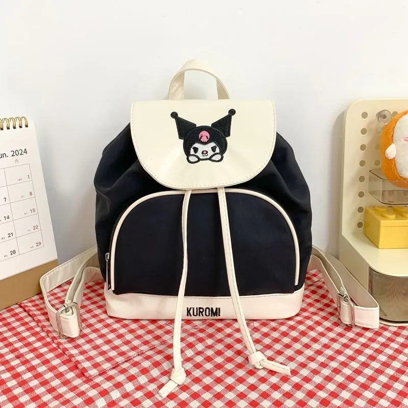 High Quality Kawaii Sanrios My Melody Hello KT Girls Kids Plush Backpack Kuromi Push Students School Bags