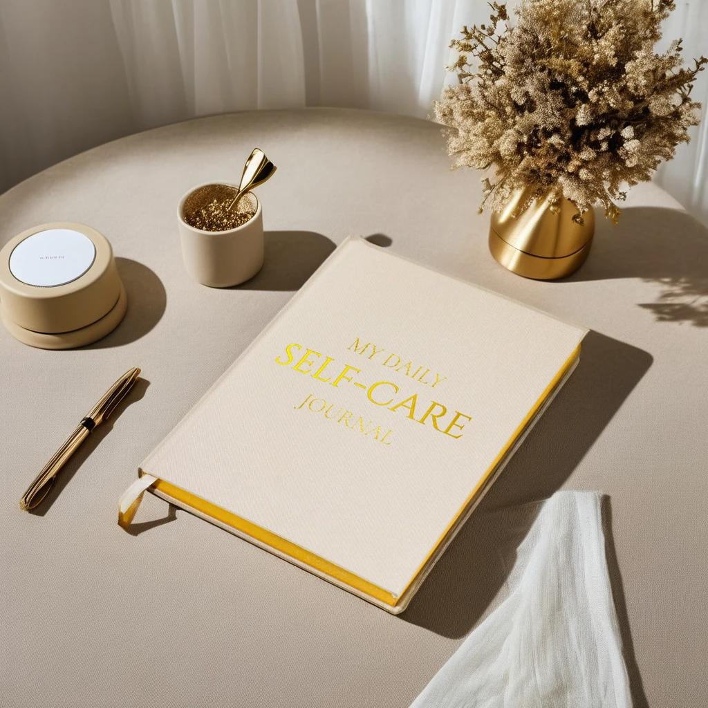 Custom Fabric Cover Positive Motivational Wellness Self Care Planner Meal Affirmation Daily Self Care Journal