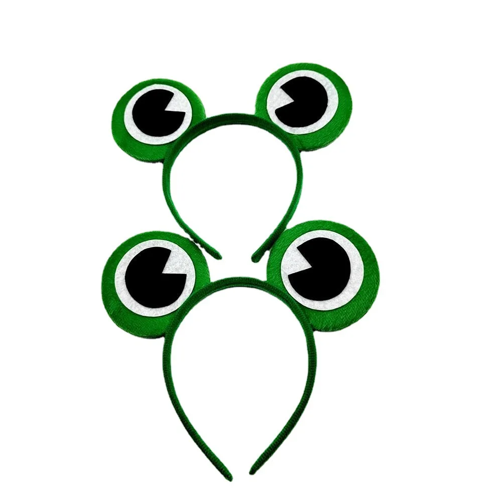 Cartoon big eyes frog headbands cute animal hair band stage performance holiday dress up headband hair accessories wholesale
