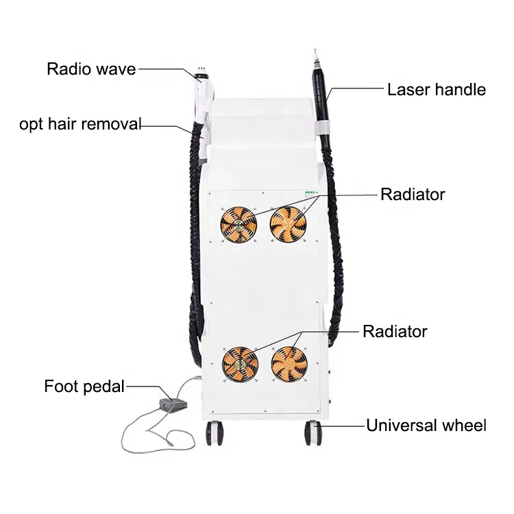Multifunction beauty 3 in 1 elight ipl opt rf nd yag carbon peeling pico laser tattoo removal/hair removal machine