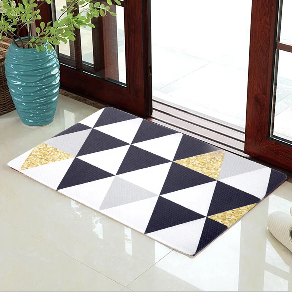
Shinnwa waterproof heat resistant anti fatigue pvc foam kitchen floor mats geometric 