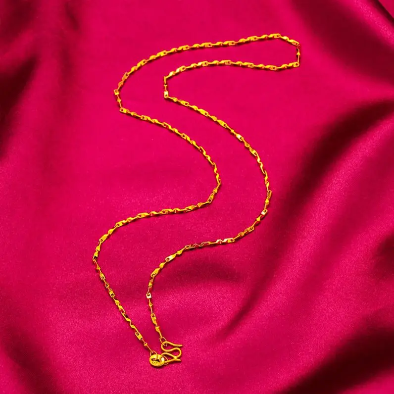 Gold-Plated Female Alluvial Gold Starry Necklace Slim Chain Brass Jewelry Wedding Live Gift Wholesale