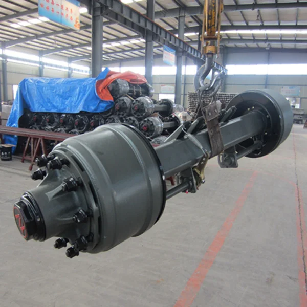 Axles of american type semi trailer axle drop spindle for 3 axle trailertrailer max load12 ton for 4x4 truck chassis