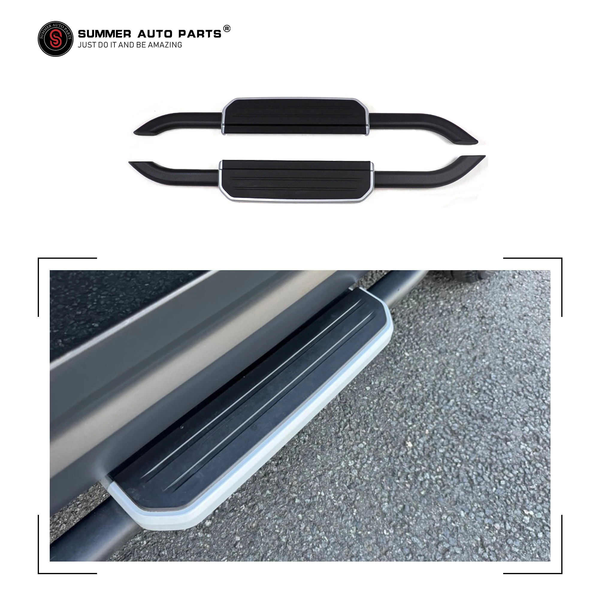 Car Accessories Auto Spare Parts Black Side Steps Car Running Board For Land Rover Defender 90