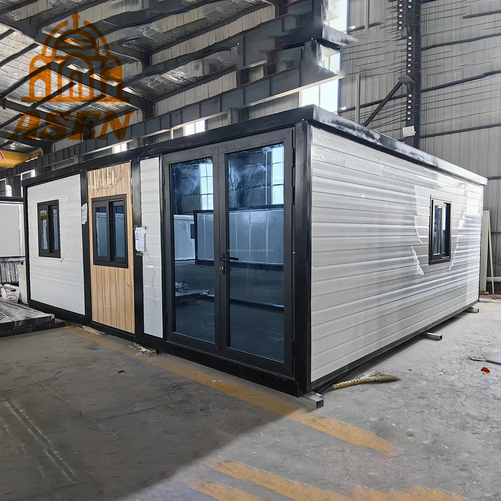 Asen Customizable Extendable Portable Container House with Carport Modern Expandable Container House with Pool