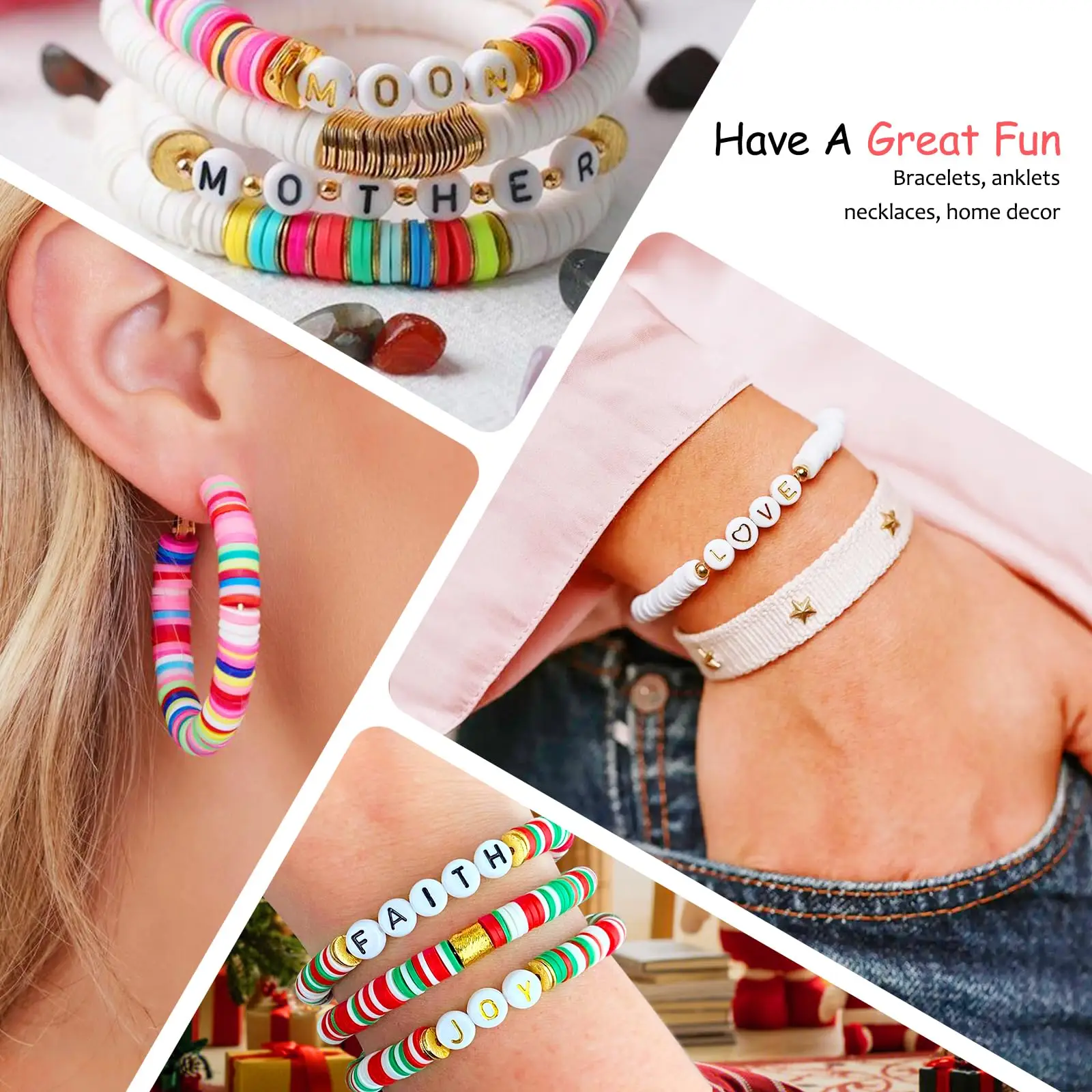 High Quality Custom Eco-Friendly Durable Color Gift Box Polymer Clay Beads for Bracelet Making Gifts Set