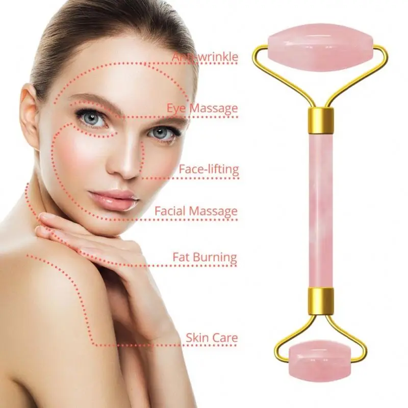 
New style rose quartz jade roller jade roller tourmaline massage bed jade roller green with box 