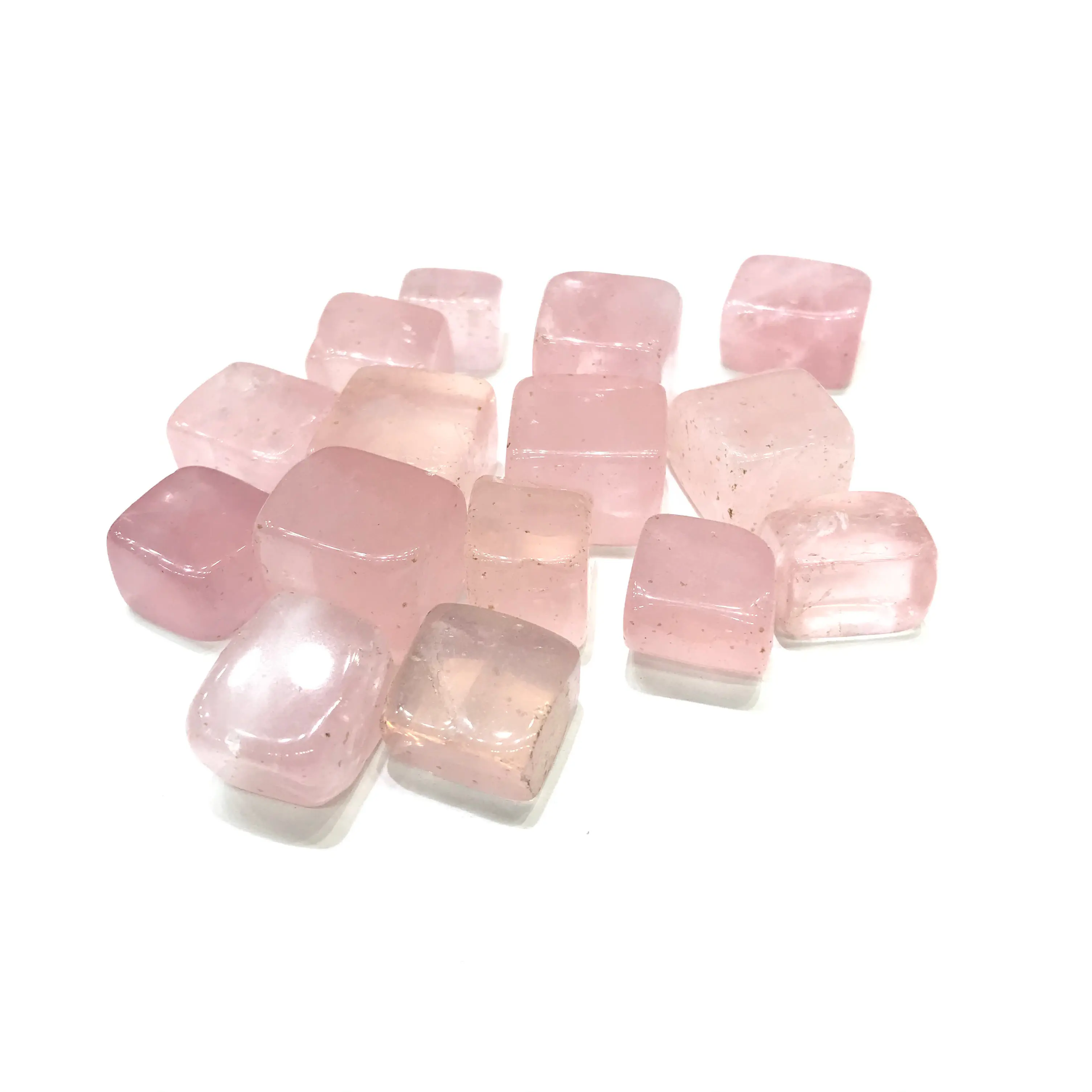 Natural High Quality Rose Quartz Crystal Cube Tumbled Stone For Home Decoration Gifts
