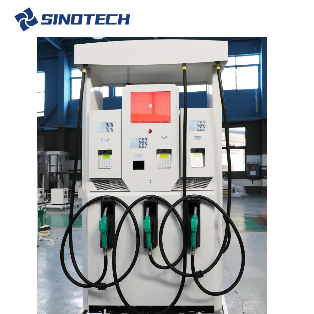 Sinotech 4 шланга с двойным соплом современный ЖК-диспенсер для топлива производитель бензиновый топливный дозатор токхейм распродажа