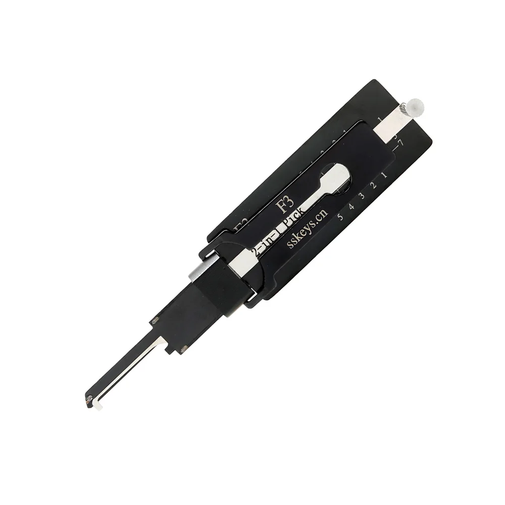 SS306 F3 Civil Residential Door 5-pin Lishi 2-in-1 Lock Pick Opener&Decoder Opening Tool Locksmith Supplies