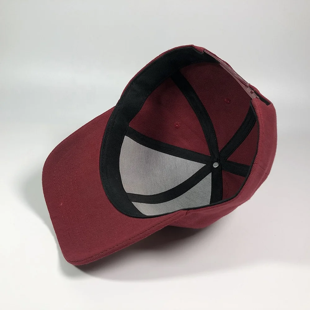 OEM premium popular unisex acrylic red colorful 6 panel structured snapback hat custom embroidery 3D logo curved baseball cap