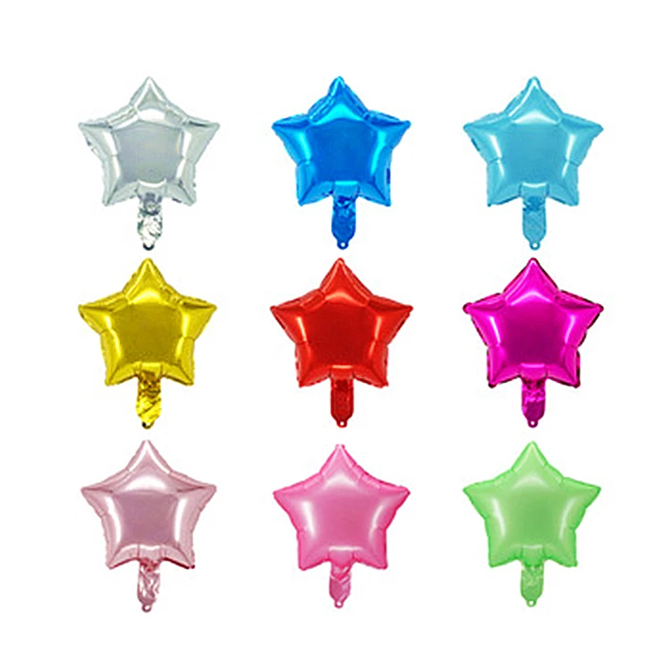 Factory Wholesale Balloons 10 inch star shape matt aluminium foil balloon event party decoration globos metalizados