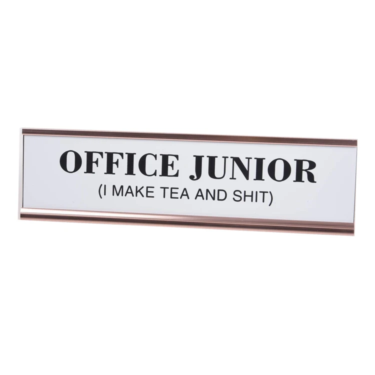 Custom metal aluminum nameplate office desk nameplate