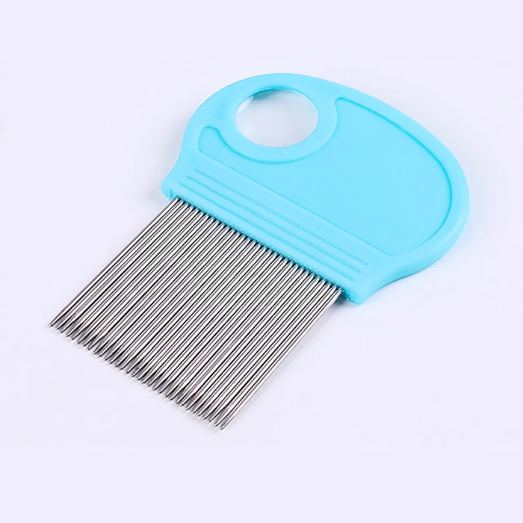Pets hair lice bugs remove brush comb,stainless steel metal nit lice flea cat dog comb
