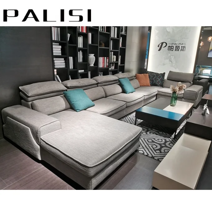 High Quality Wear-resisting Fabric Modern Design Big Size U shape Couch Living Room Sofa set Furniture