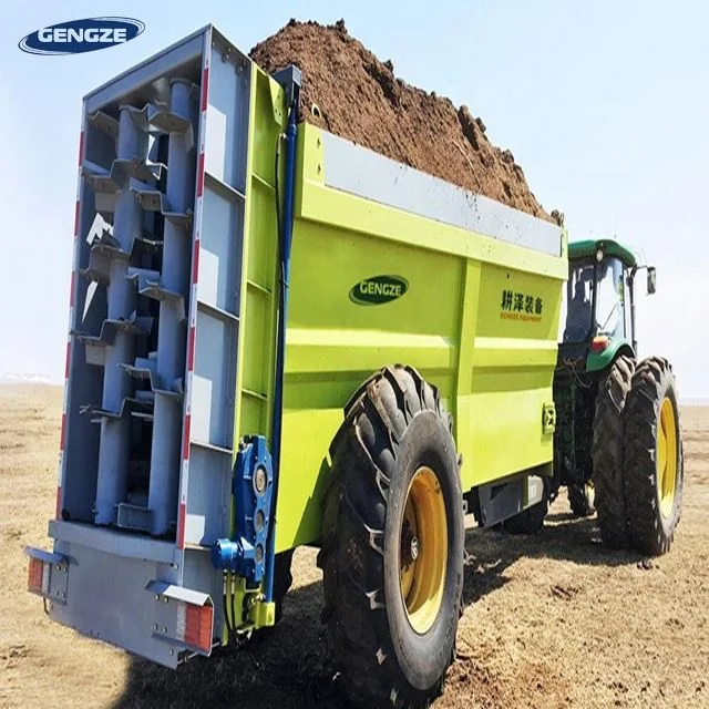 Farm Tractor attachment Manure Spreader Trailer Atv distributing compost solid organic muck for sale