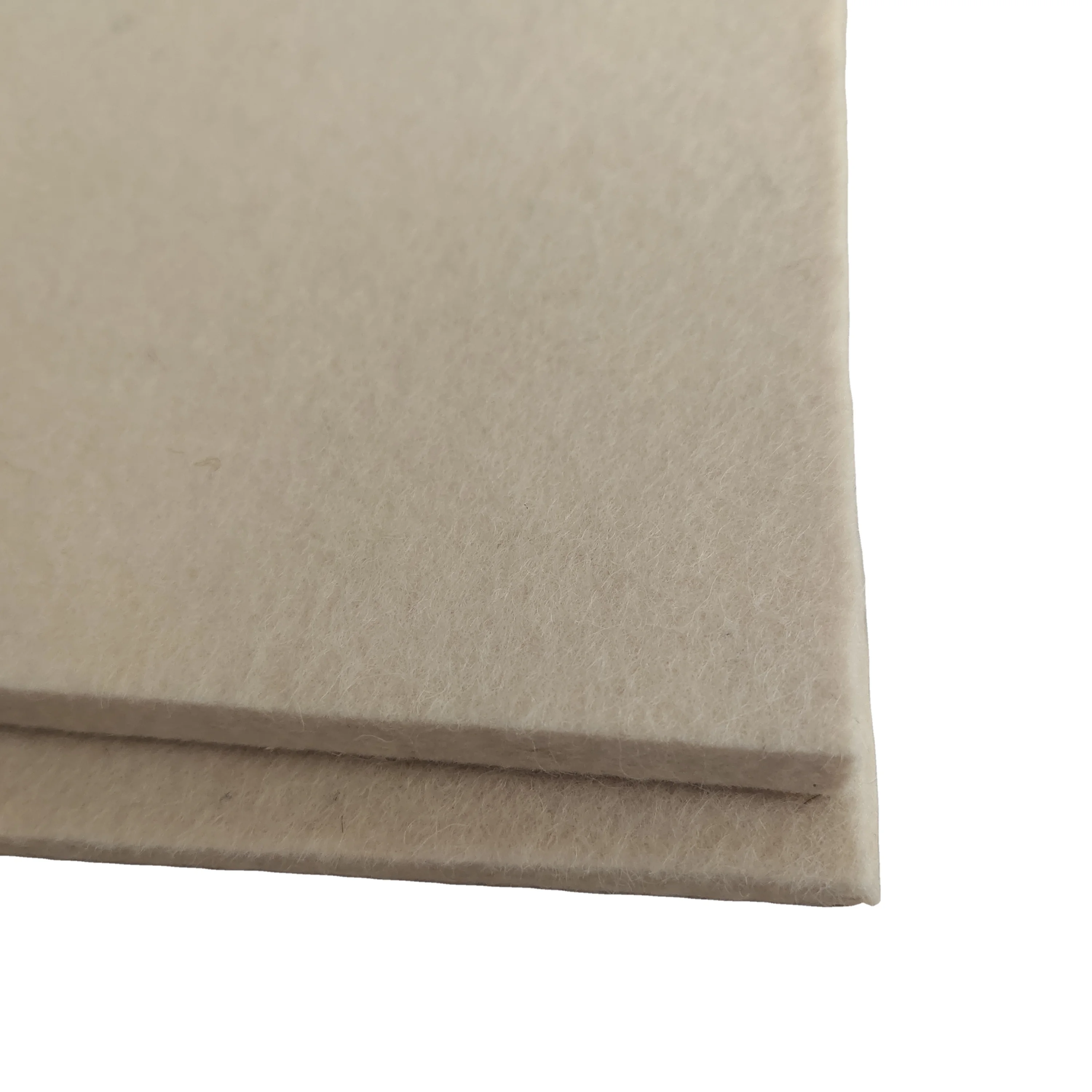 Press natural white wool felt for industrial usage