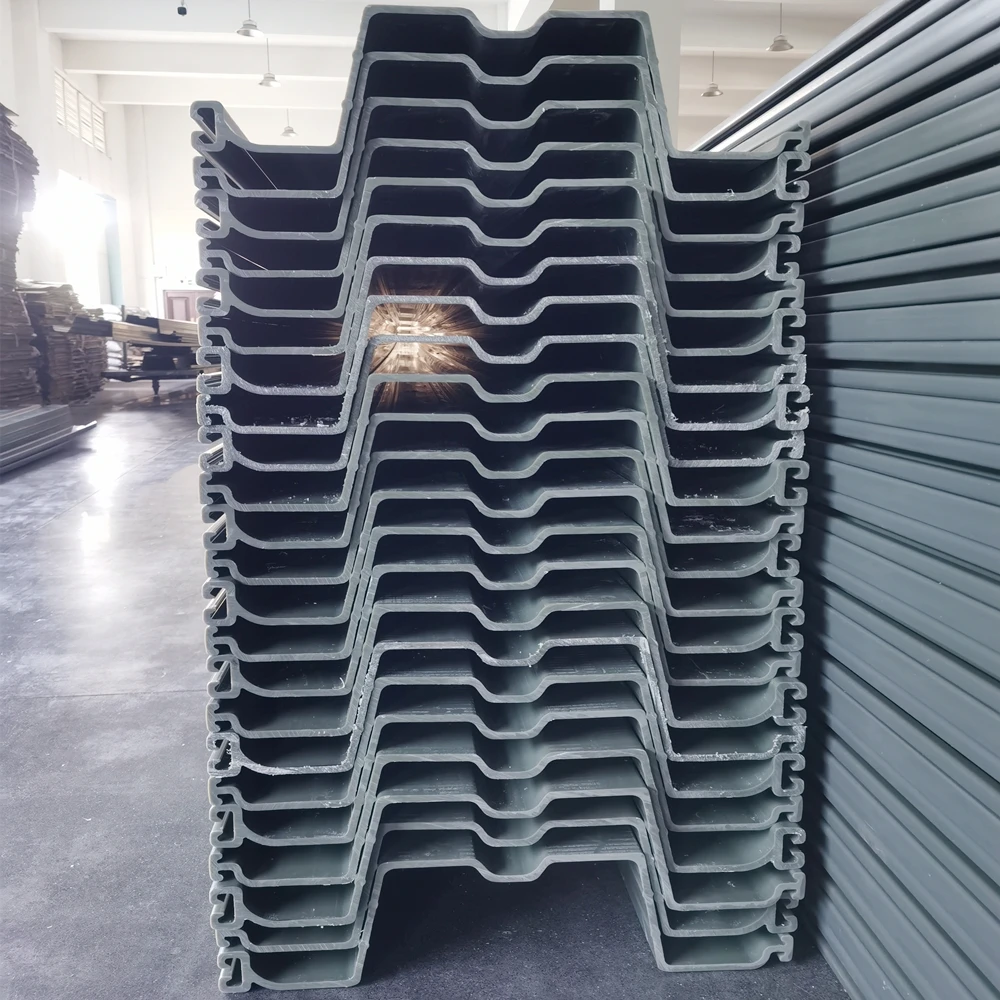 PVC Sheet Pile Plastic Piling High Resistance for Retaining Wall