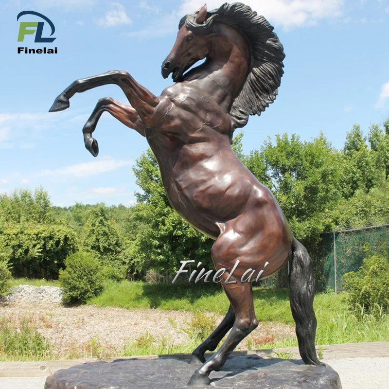 good quality large outdoor garden bronze brass horse sculpture